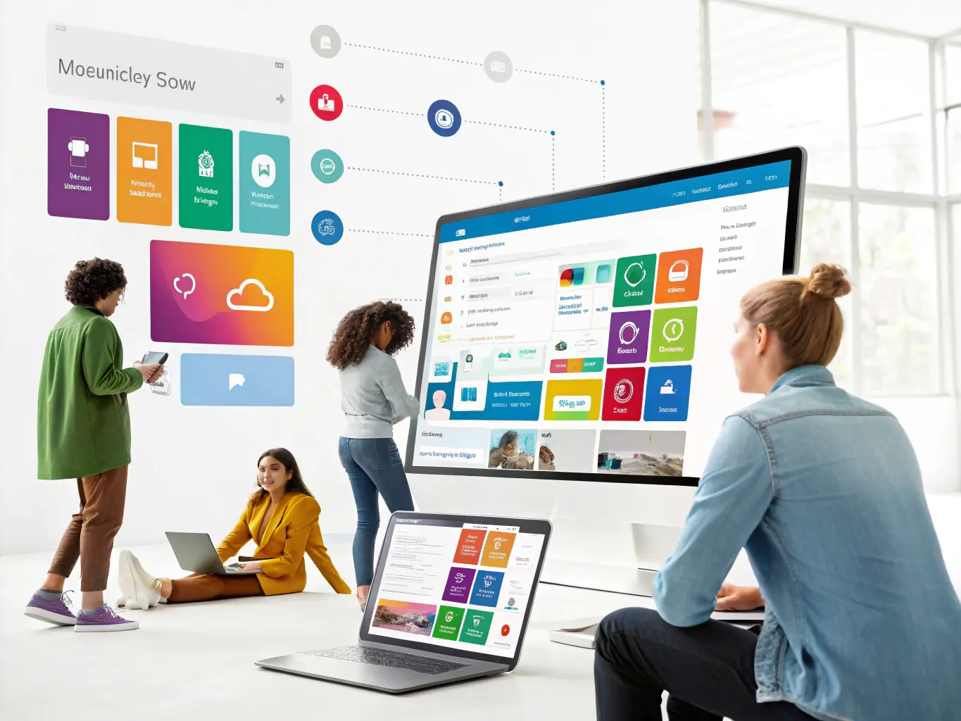 A visual representation of custom software being developed, highlighting the user-friendly interface and seamless integration with existing systems.